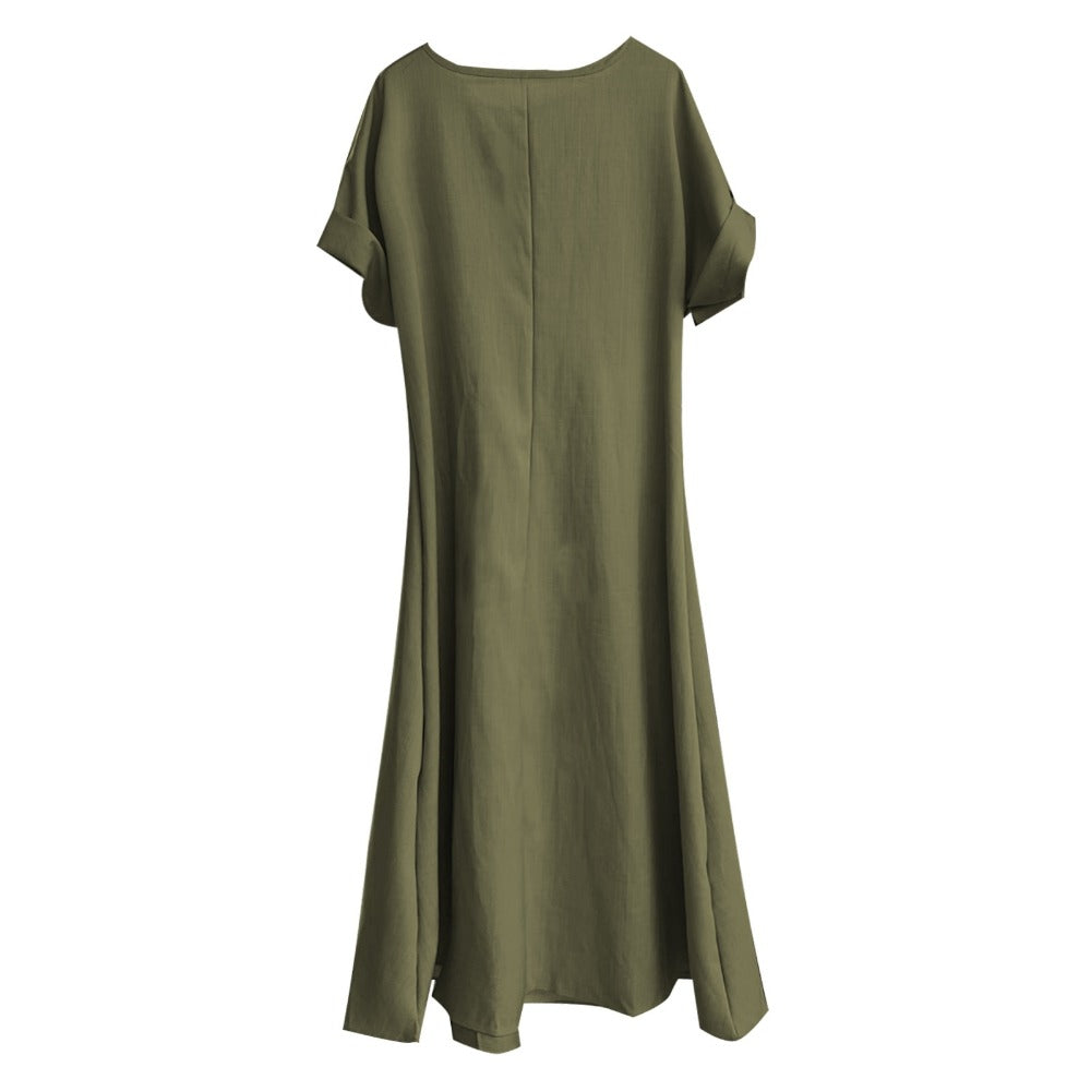 Maxi Dress with Bow and Pockets for Women - Maddalena