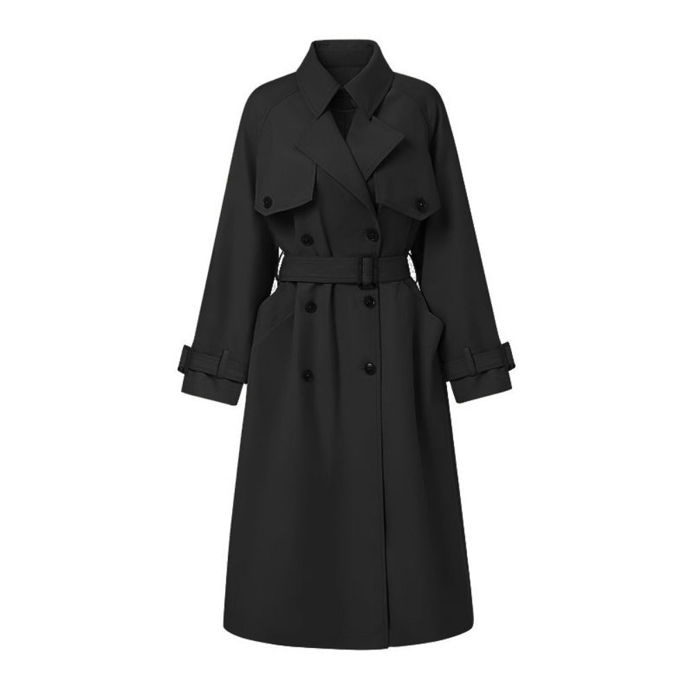 Double Breasted Trench Coat with Belt for Women - Iride