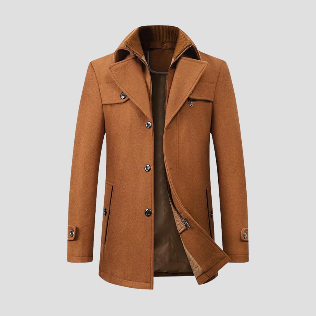 Men's Double Collar Coat | Winter