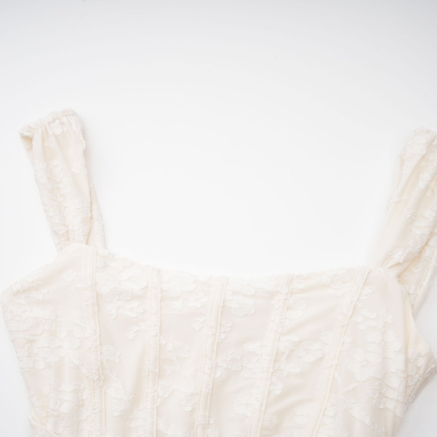 Ivory Lace Maxi Dress with Wide Straps for Women - Emma