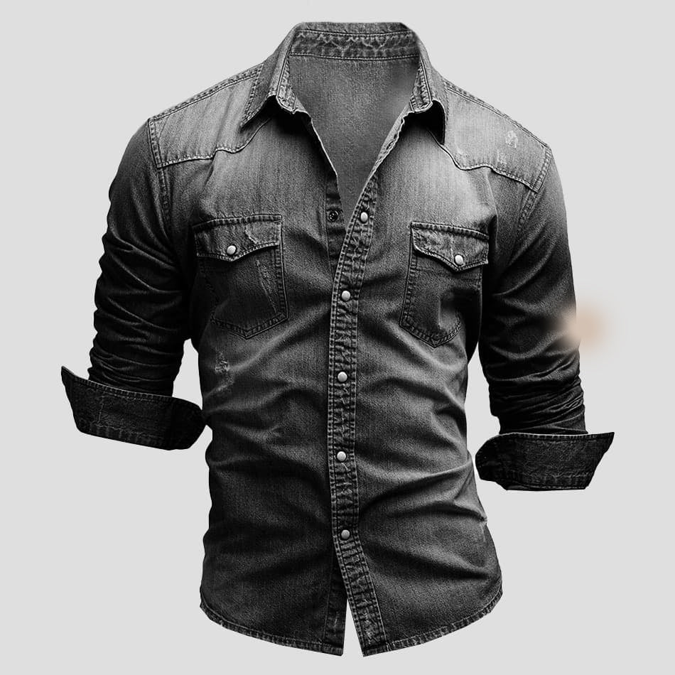 Men's Long Sleeve Button-Up Shirt | with Chest Pockets