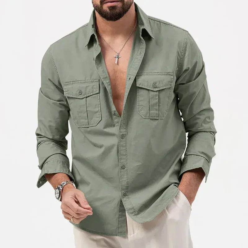 Men's Casual Button-Up Shirt | Long Sleeve