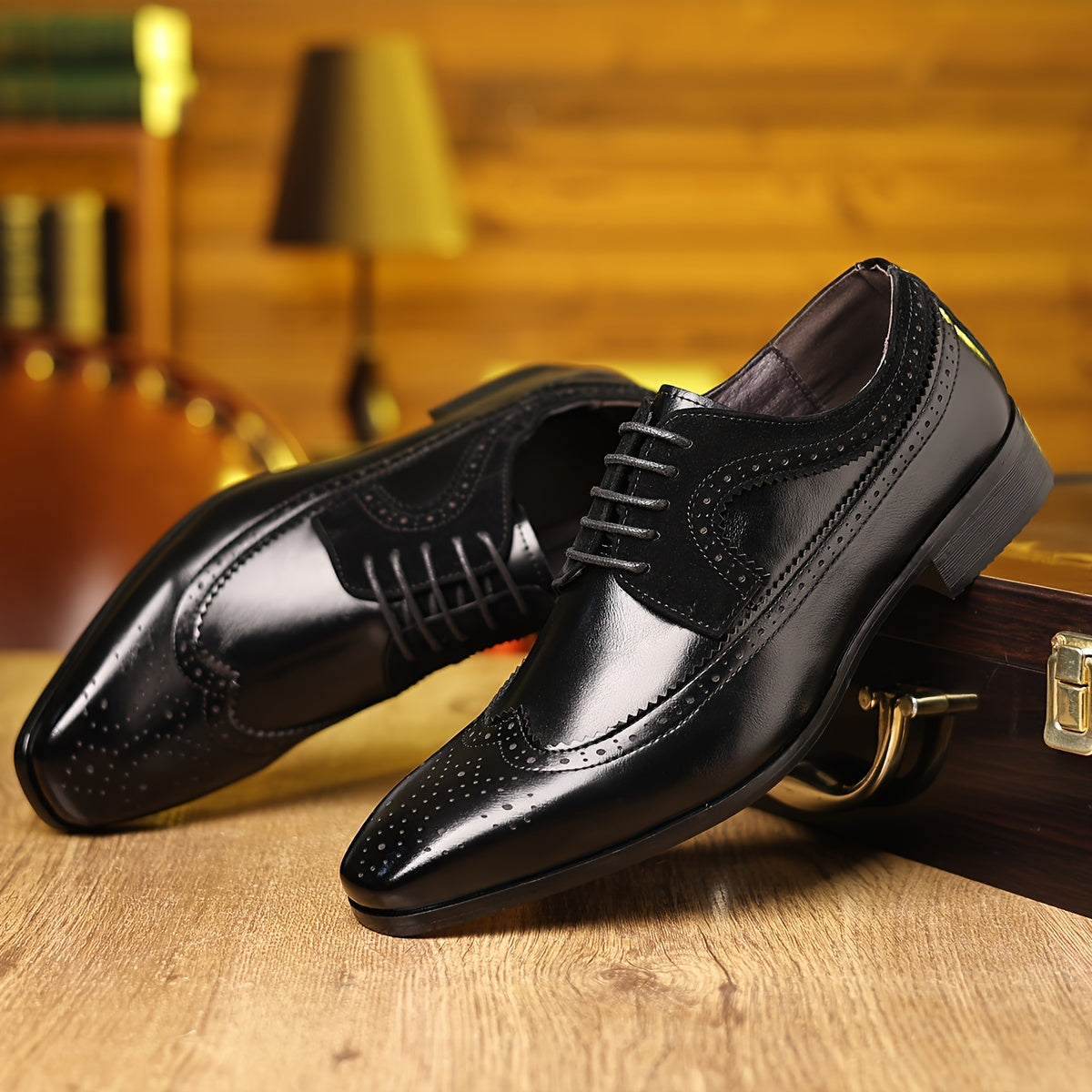 Men's Brogue Wingtip Oxford Shoes | Laced