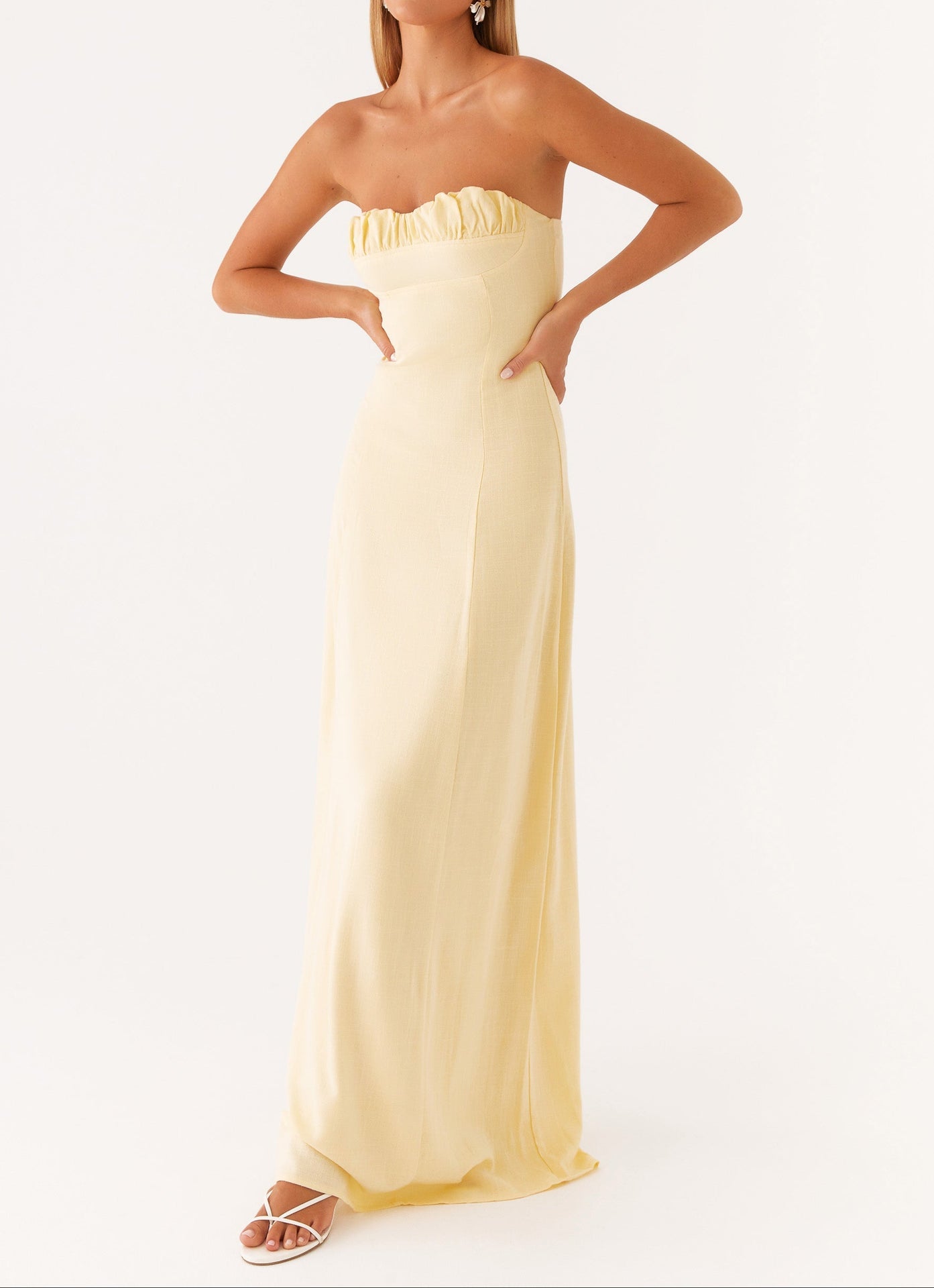 Jaquetta Linen Maxi Dress - Yellow