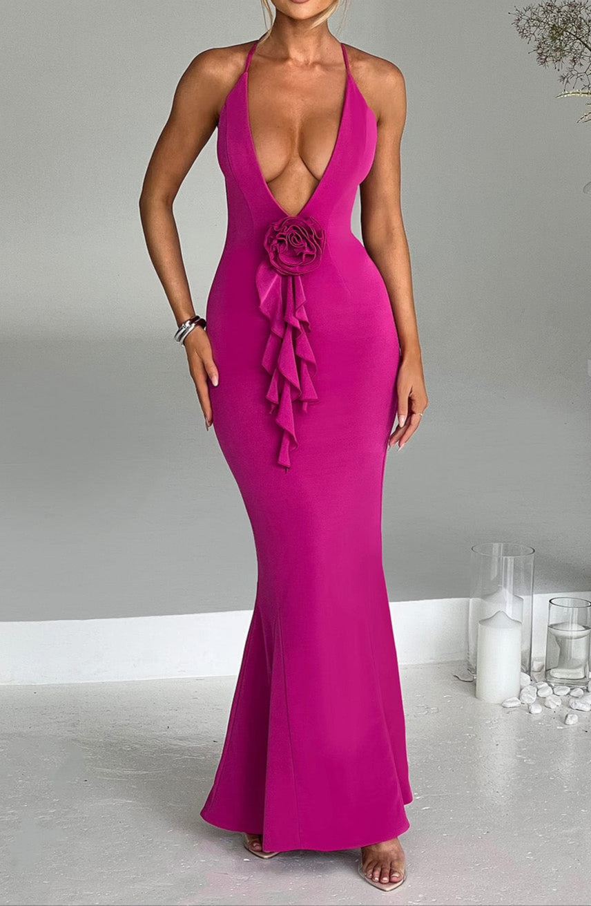 Terina Maxi Dress - Hot Pink