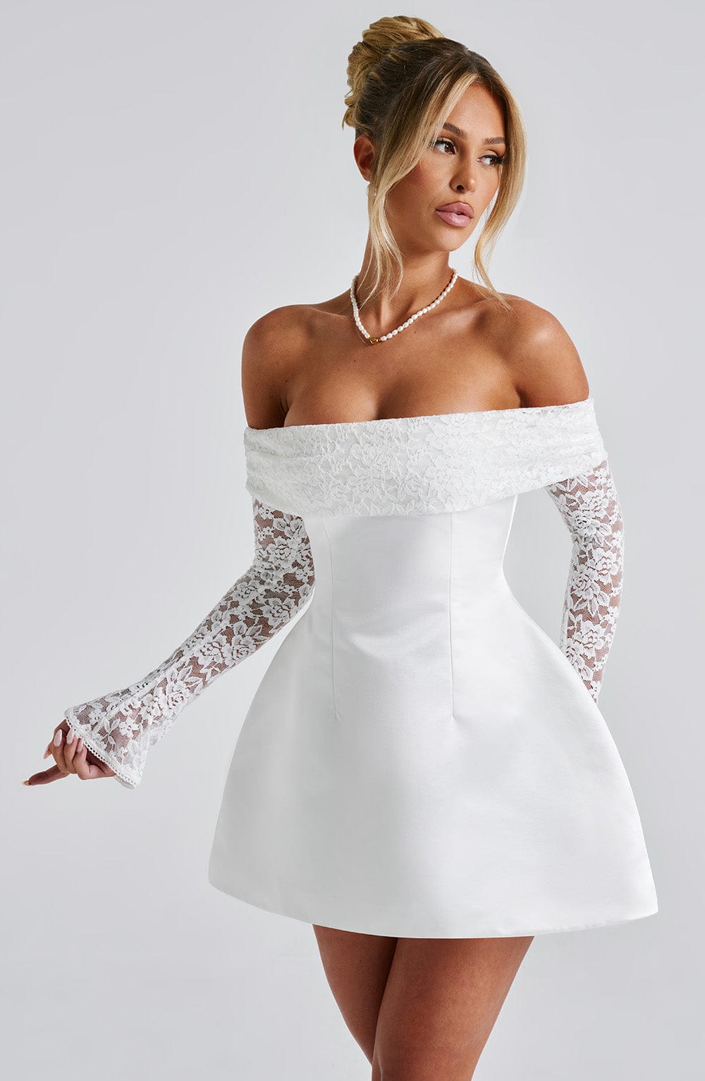 Catalina Mini Dress-Ivory