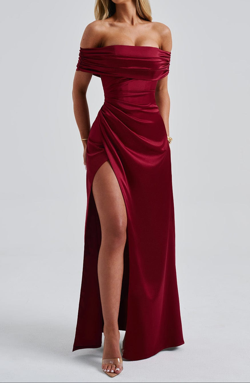 Filide Maxi Dress - Burgundy