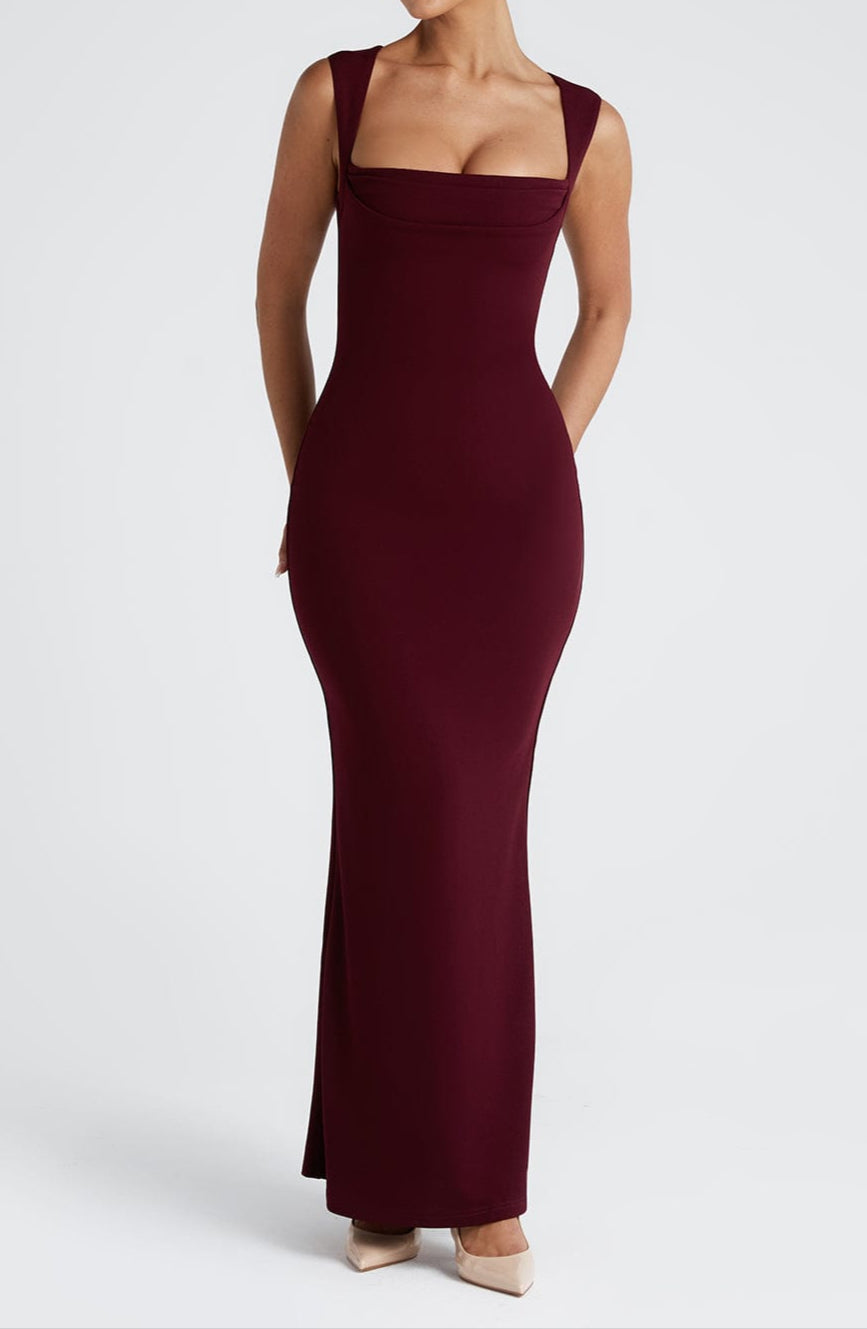 Maia Maxi Dress - Cherry Lacquer