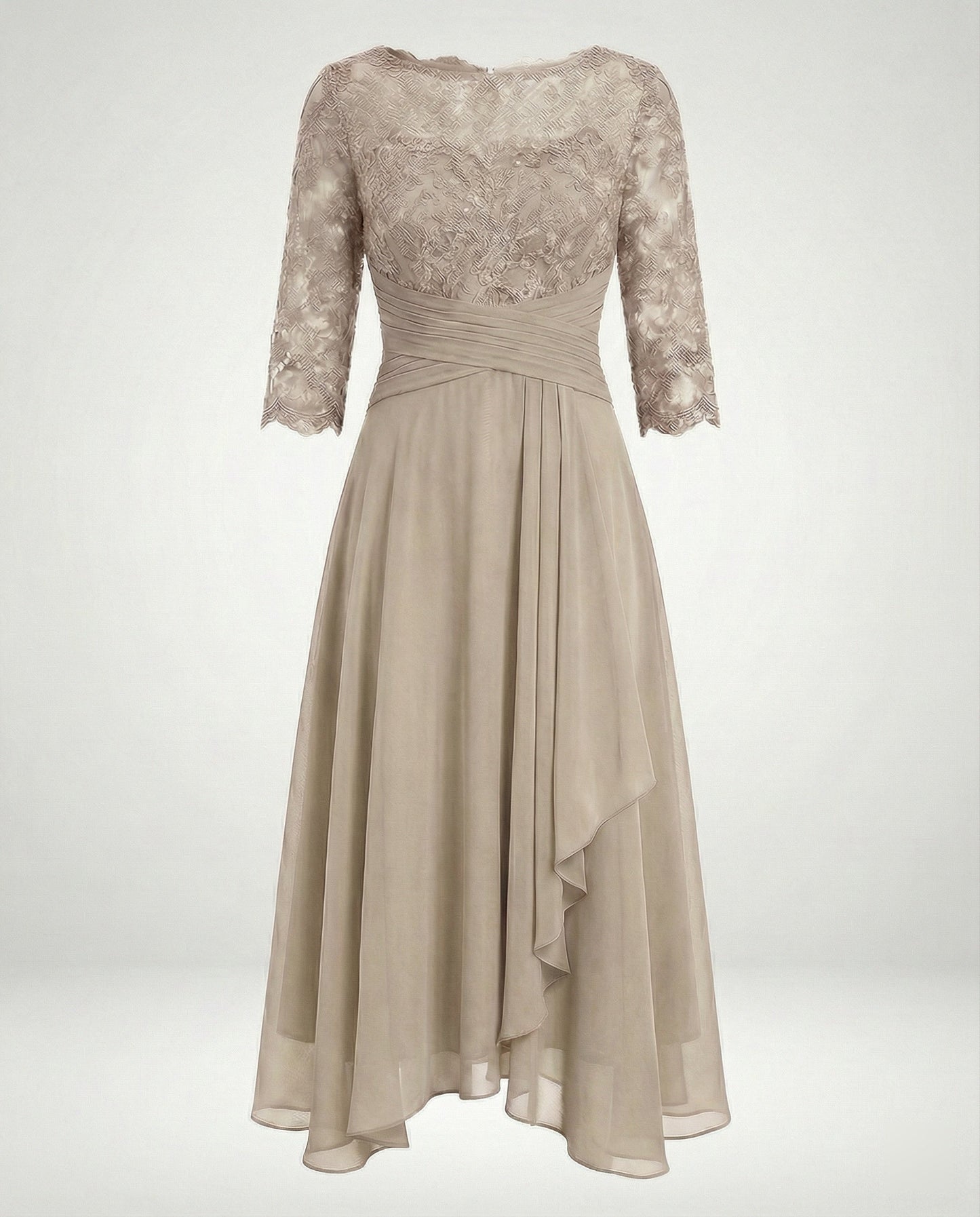 Women's Midi Evening Dress | 3/4 Sleeves
