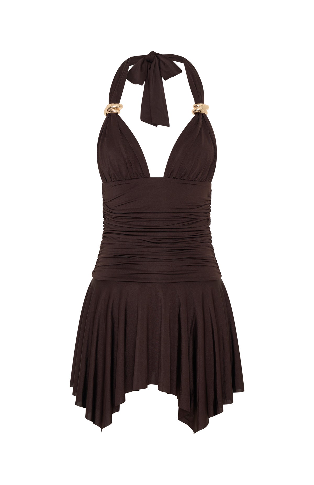 Yasmin Mini Dress Chocolate
