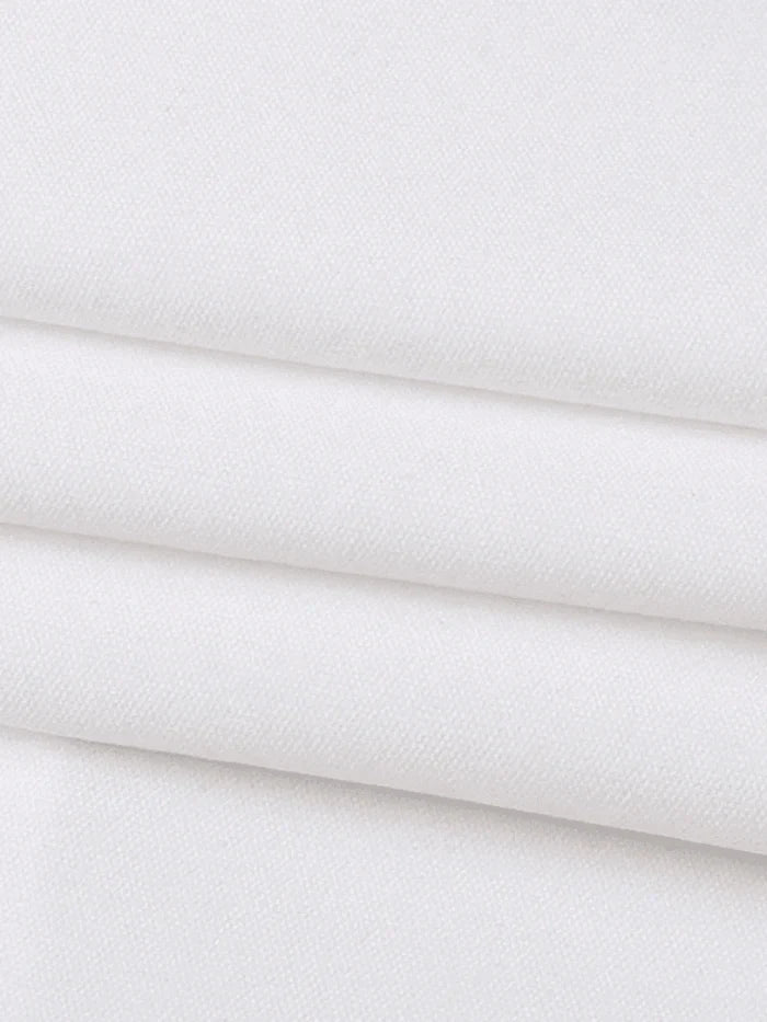 White Vintage Button Front Tank Top with Lace Trim