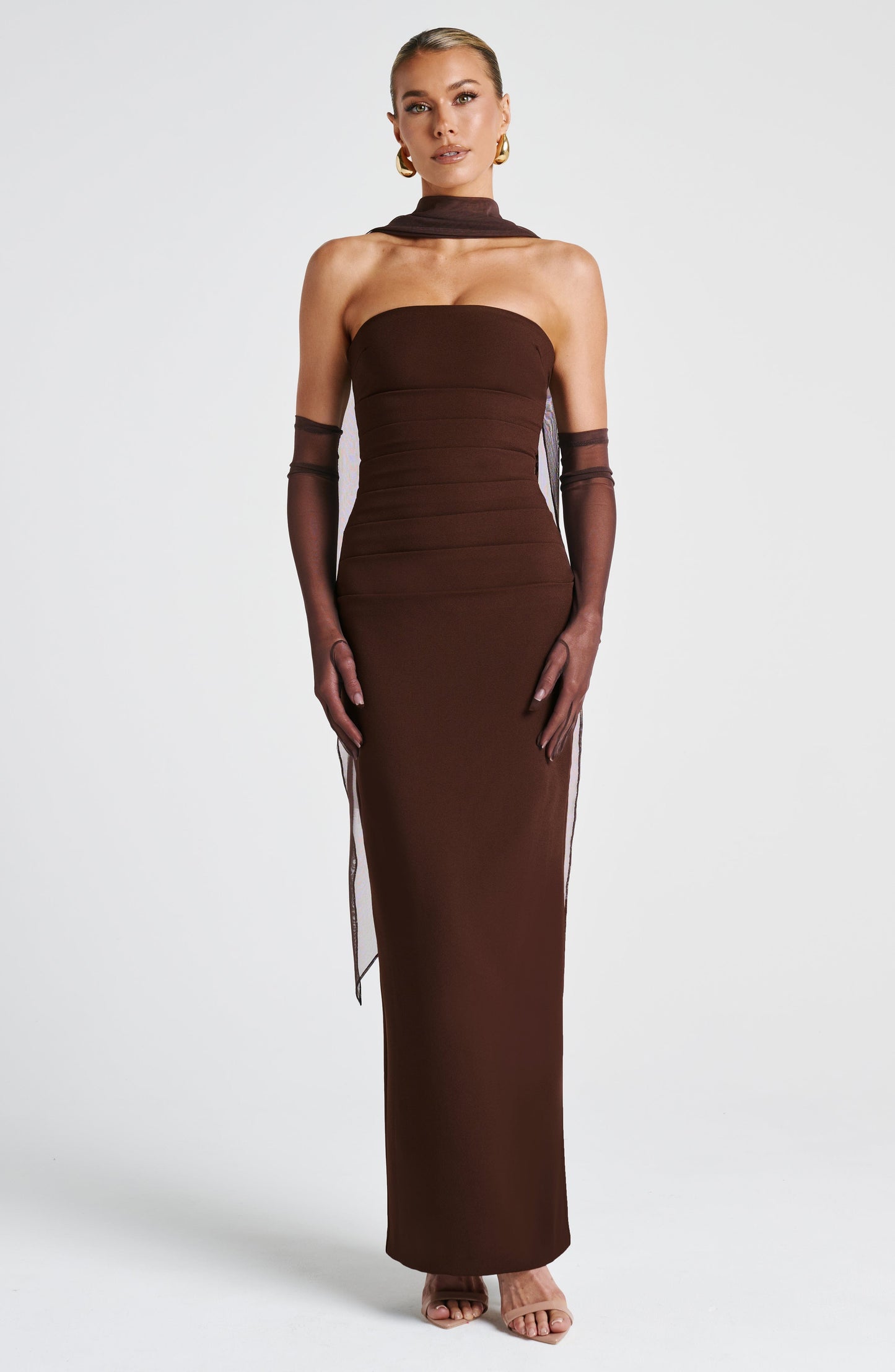 Ana Sofía Maxi Dress- Plum Brown