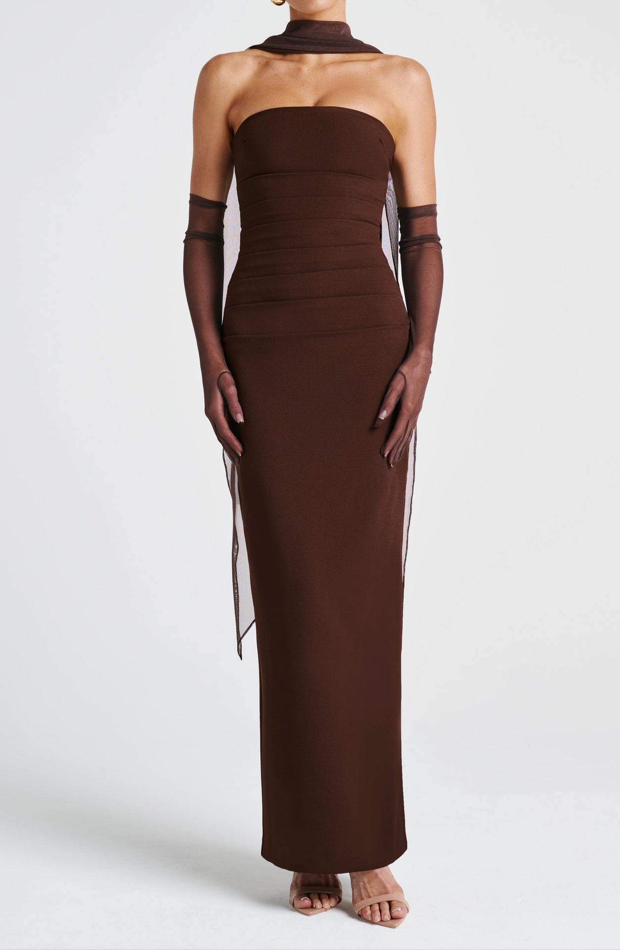 Mafalda Maxi Dress - Plum Brown