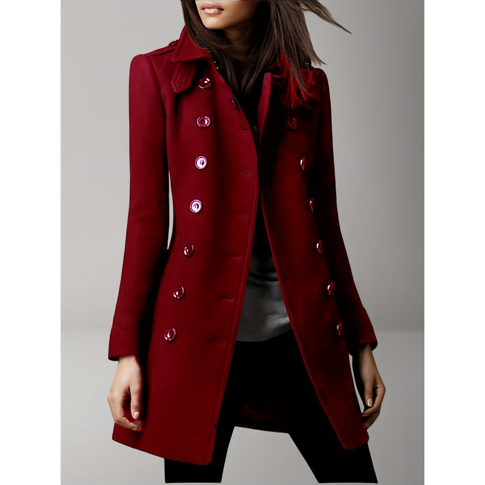 Double Breasted Coat for Women - Erika