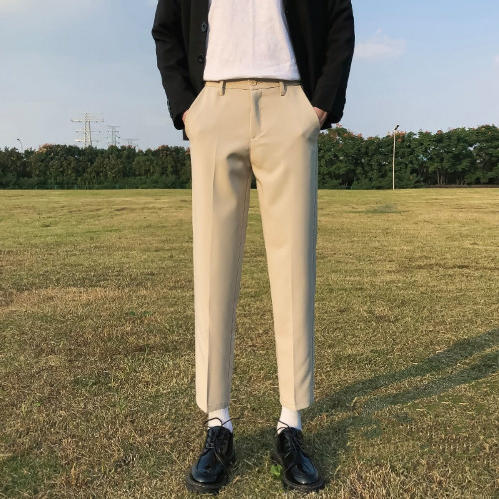 Straight Leg Slim Fit Trousers for Men - Palmira