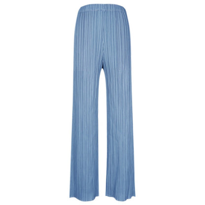 Pleated Wide Leg Pants with Elastic Waist for Women - Benedetta