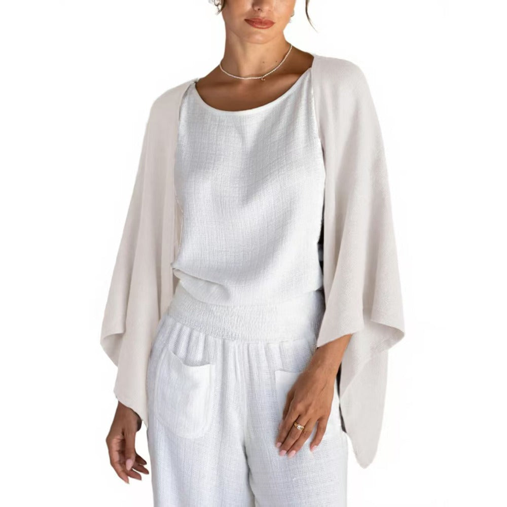 Knit Open Front Cardigan for Women - Fatima