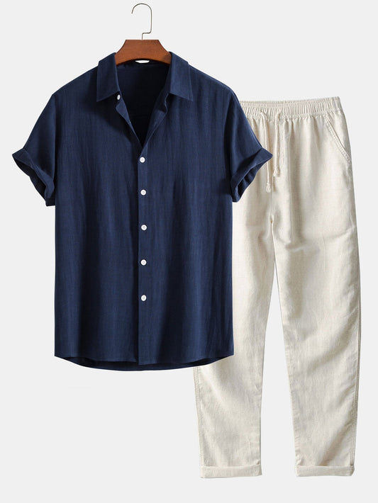 Men's Short Sleeve Shirt and Pants | Summer Set