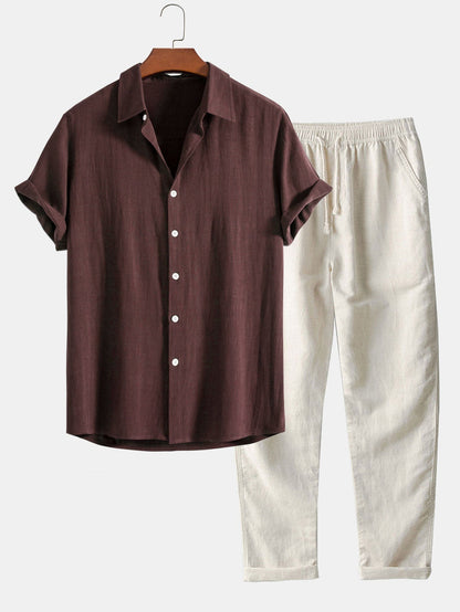 Men's Short Sleeve Shirt and Pants | Summer Set
