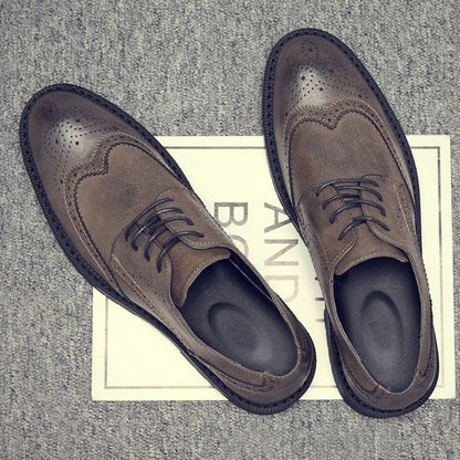 Leather Lace Up Oxford Dress Shoes for Men - Elide