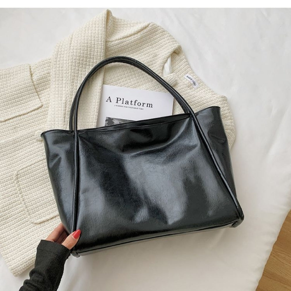 Large Faux Leather Shoulder Bag for Women - Raffaella