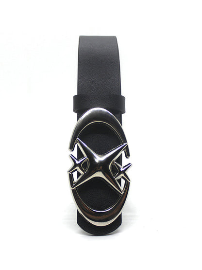 Black Y2K Moon Star Buckle Belt