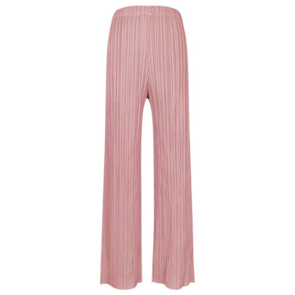 Pleated Wide Leg Pants with Elastic Waist for Women - Benedetta