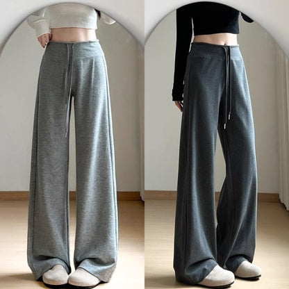 Wide Leg Lounge Pants with Drawstring for Women - Roberta