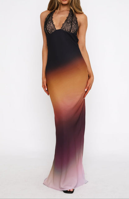 Alejandra Maxi Dress Auburn Ombre