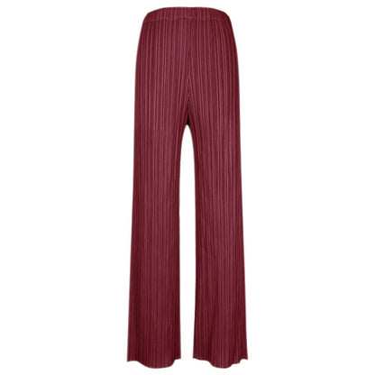 Pleated Wide Leg Pants with Elastic Waist for Women - Benedetta