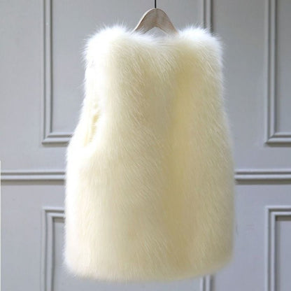 Faux Fur Vest for Women - Alda