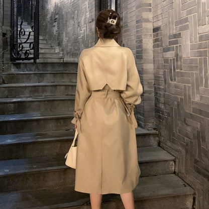 Double Breasted Trench Coat with Belt for Women - Iride