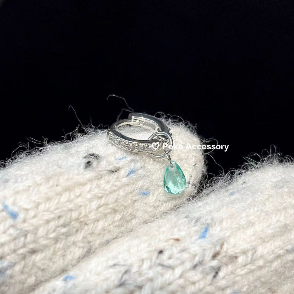 Green Crystal Butterfly and Flower Earring Set for Women - Valentina