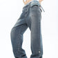 Blue denim baggy boyfriend jeans