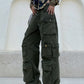 Vintage baggy cargo jeans with multiple pockets
