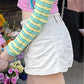 Bright micro mini skirt with cargo pockets 