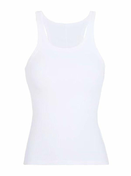 Basic Stretch Knit Cami Tank Top in White and Black