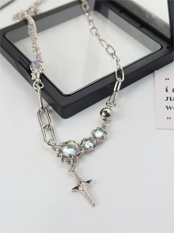 Y2k Star Cross Butterfly Heart Vintage Pendant Set