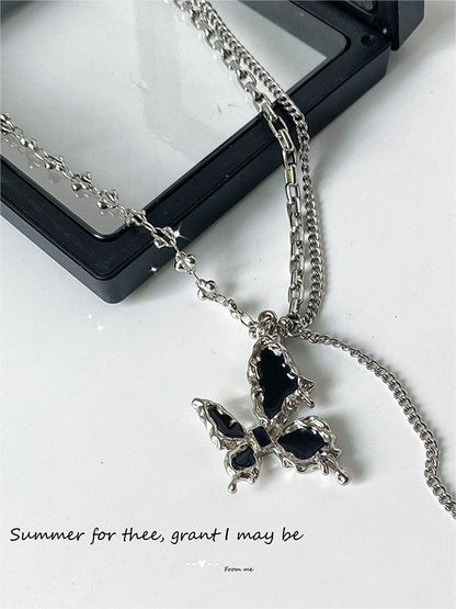 Y2k Star Cross Butterfly Heart Vintage Pendant Set