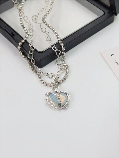 Y2k Star Cross Butterfly Heart Vintage Pendant Set