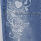 Y2k faded heart print cargo jeans
