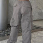 Faded Gray 90's Vintage Baggy Cargo Pants