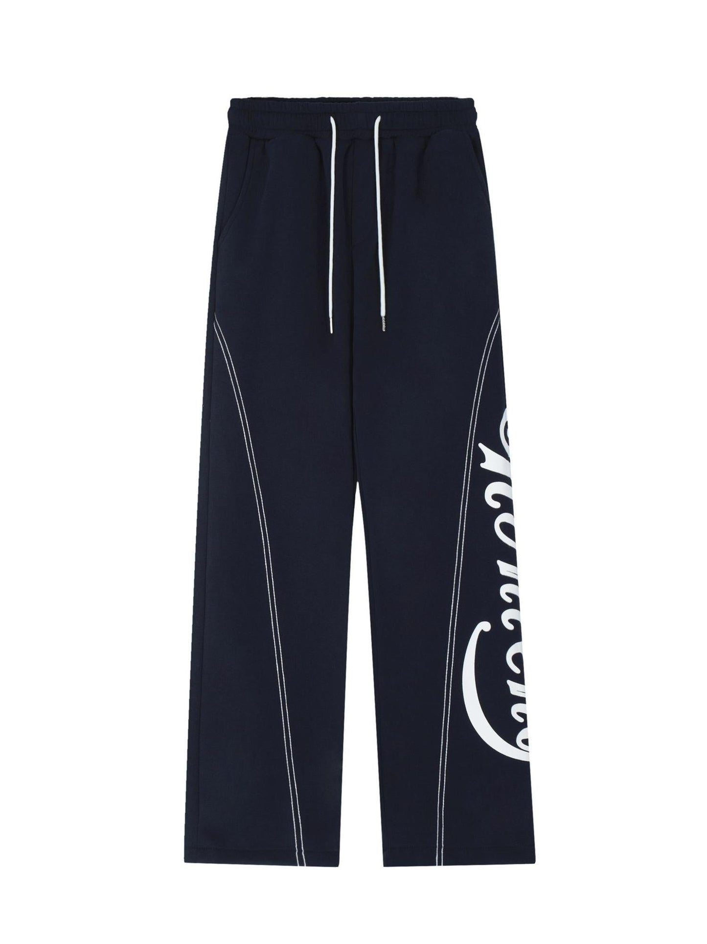 Old School Baggy Sweatpants with Letter Print