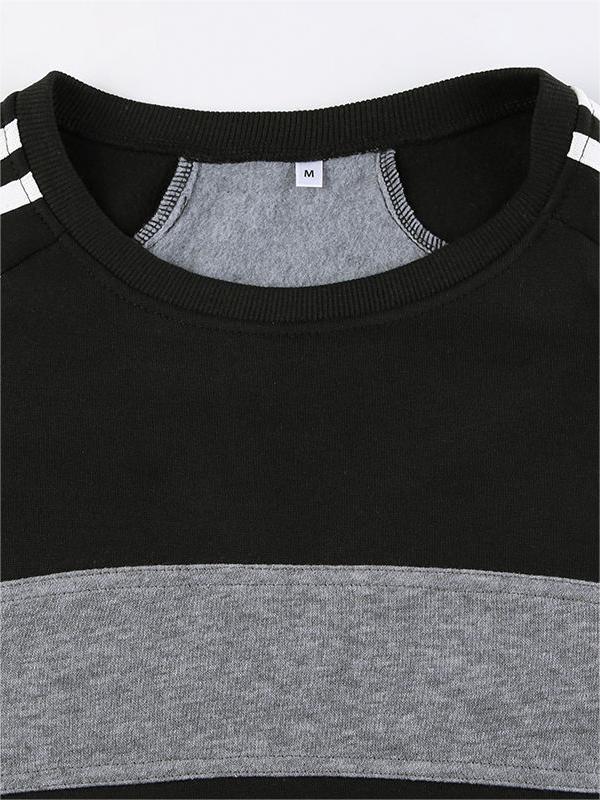 Retro Sport Kontrastfarben Splice Sweatshirt