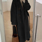 Klassischer Oversize Langer Mantel mit Reverskragen und Gürtel