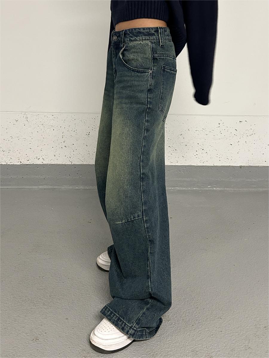 Distressed Dangle Mopping Boyfriend Jeans