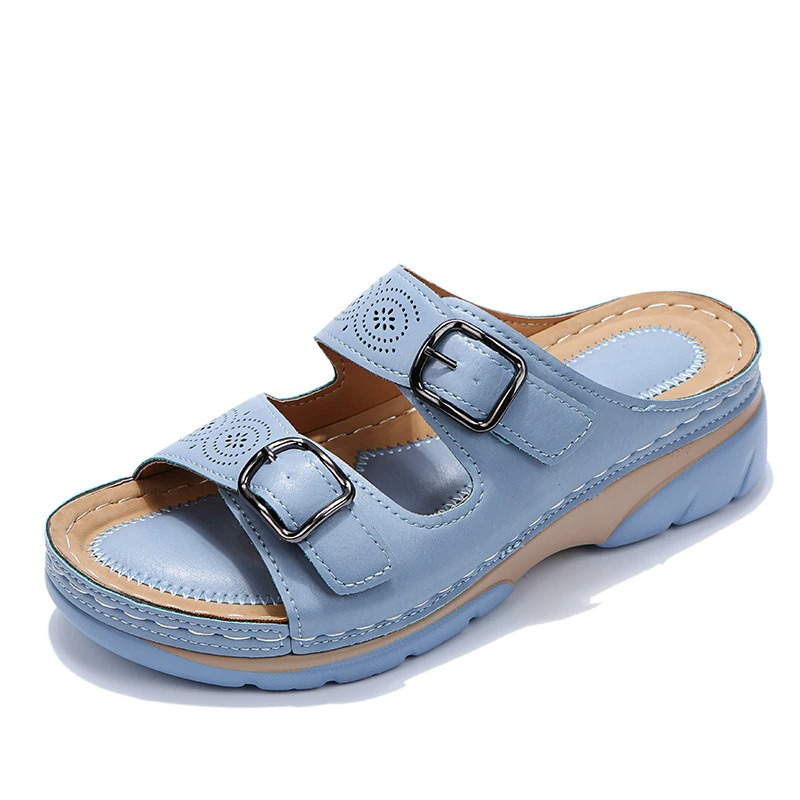 Women's Casual Wedge Sandals | With Adjustable Buckles