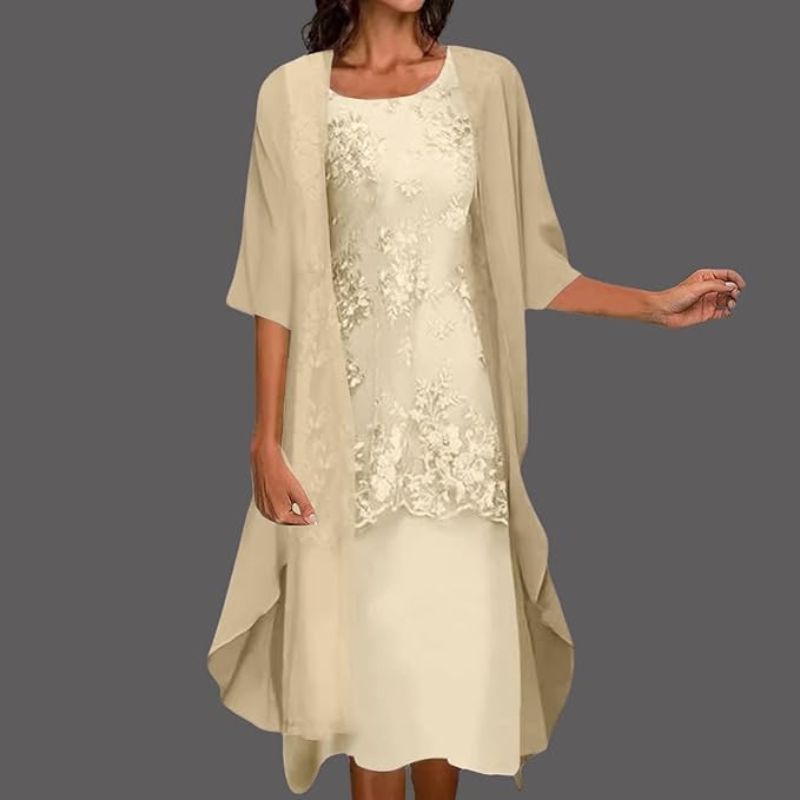 Women's Two-Piece Wedding Guest Dress | Midi