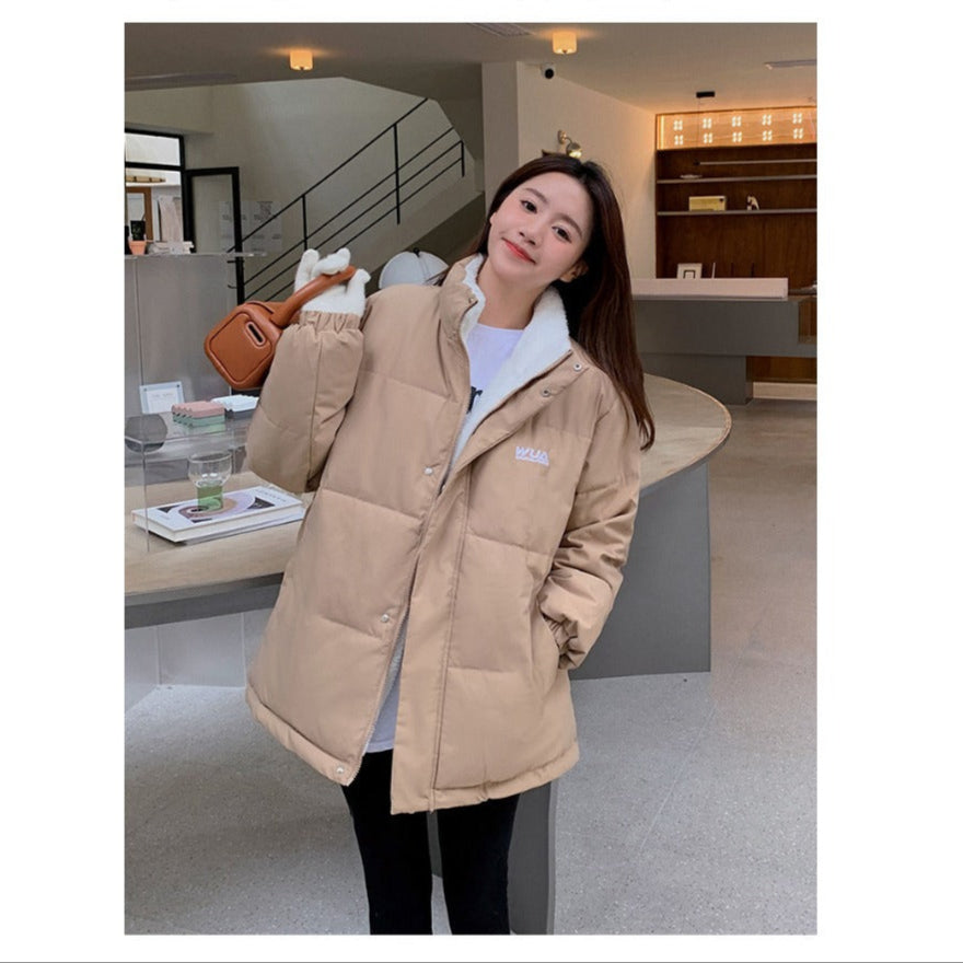 Reversible Puffer Jacket Two-Sided Coat for Women - Milena