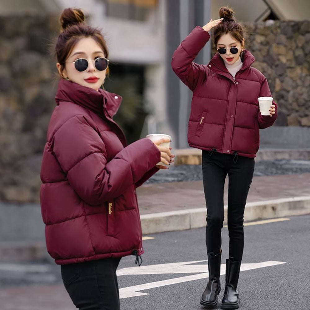 Puffer Jacket with High Collar for Women - Pina
